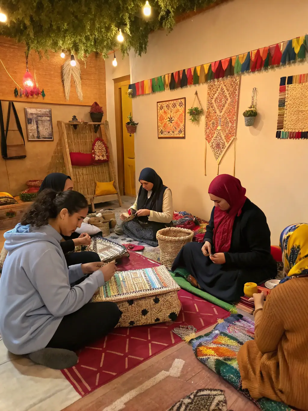 A diverse group of adults attending a cultural workshop at ACTION SOCIALE SPORTIVE CULTUR AGR, demonstrating the organization's dedication to providing educational and enriching experiences for all ages.